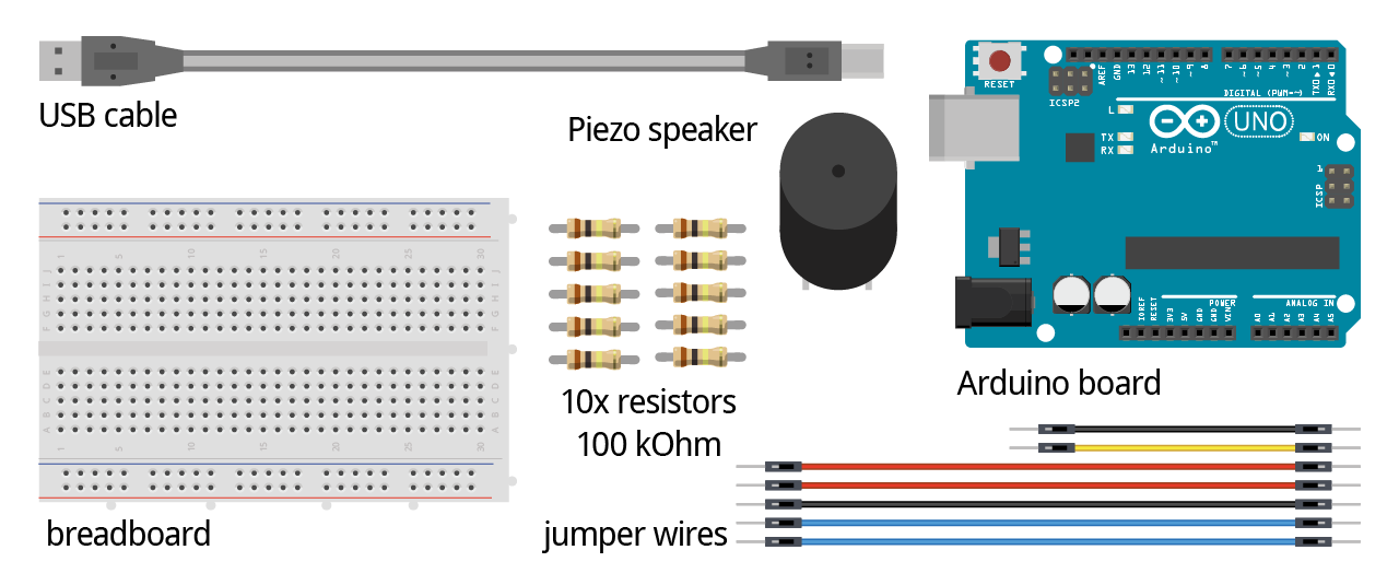 Arduino Touch Instrument Parts