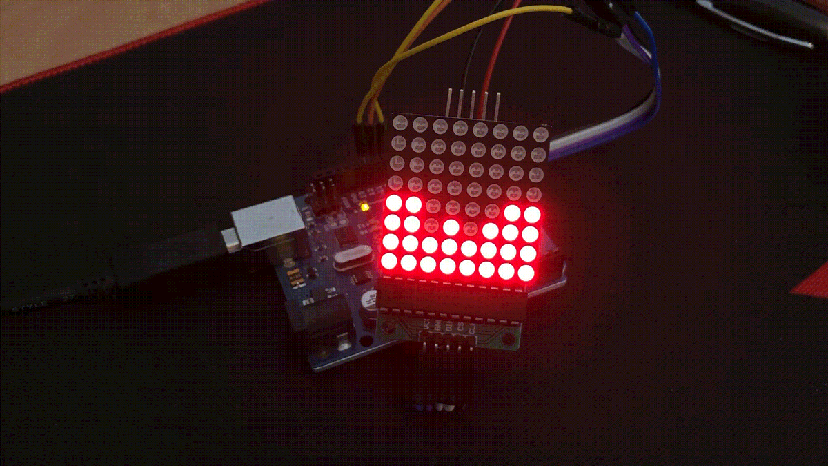 Arduino Open Fire on the LED Matrix