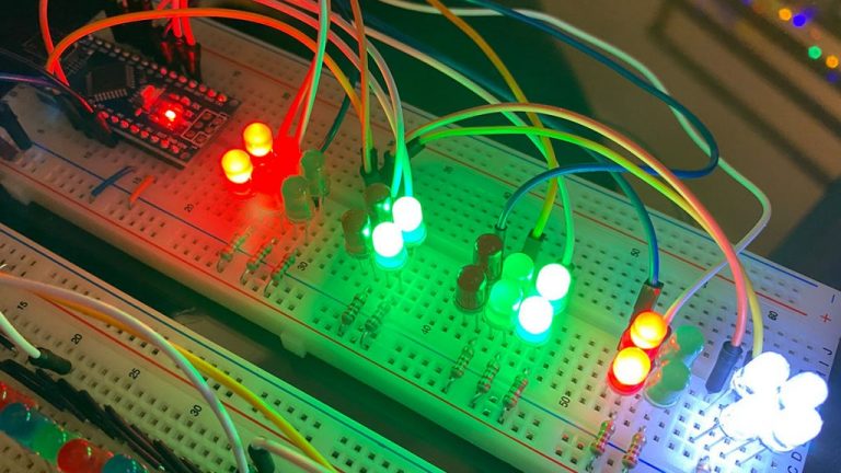 arduino traffic light with timer