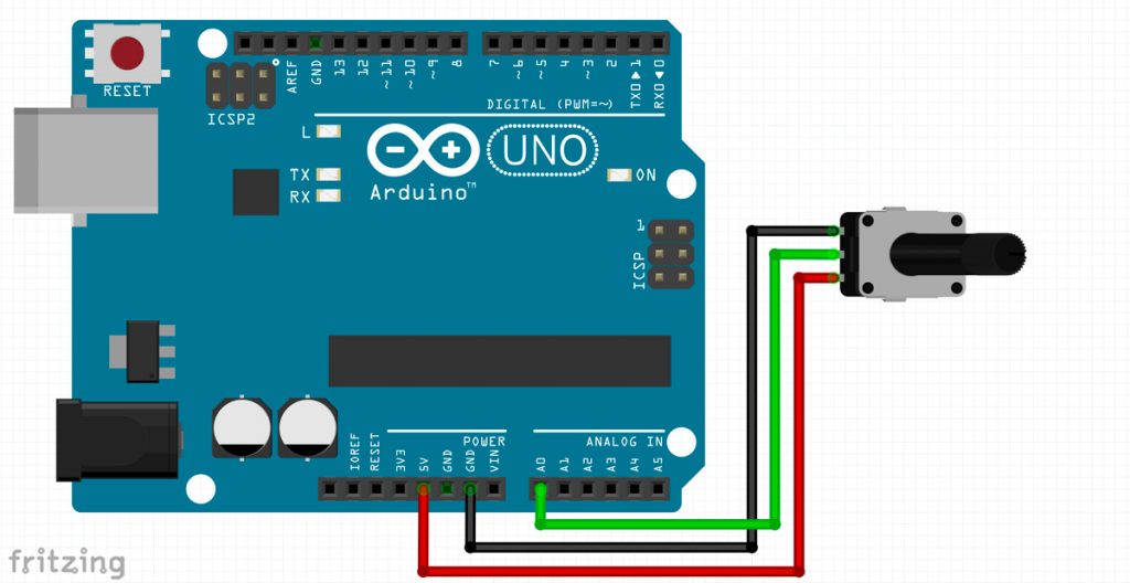 Potentiometer Arduino Schaltplan