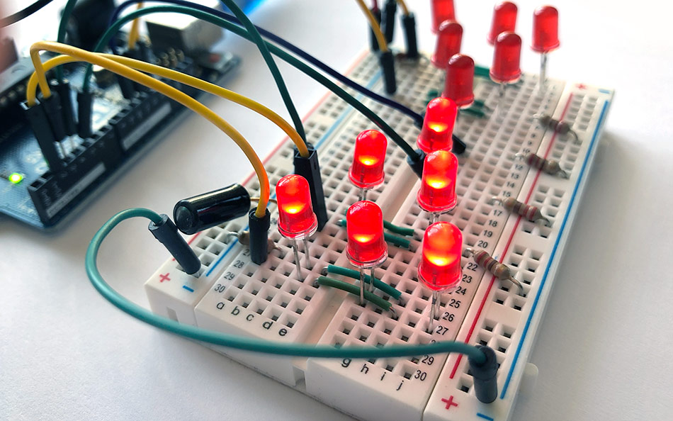 Sanduhr mit Arduino und LEDs