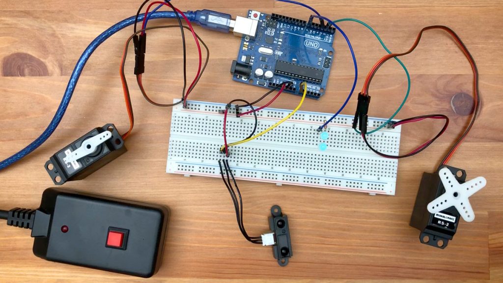Arduino Halloween Süßigkeitenspender Aufbau Elektronik