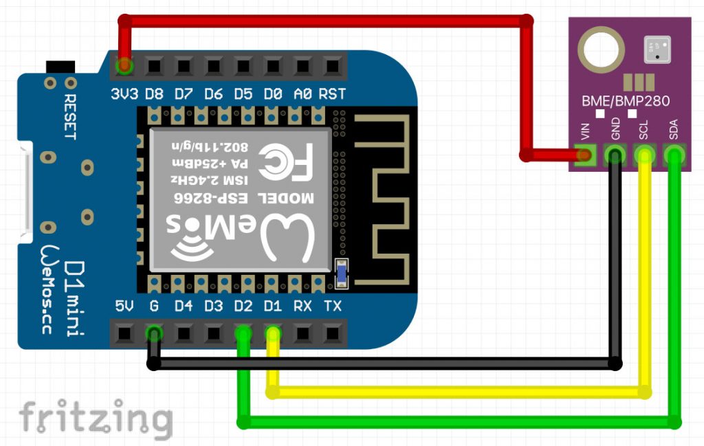D1Mini BME280 Schaltplan