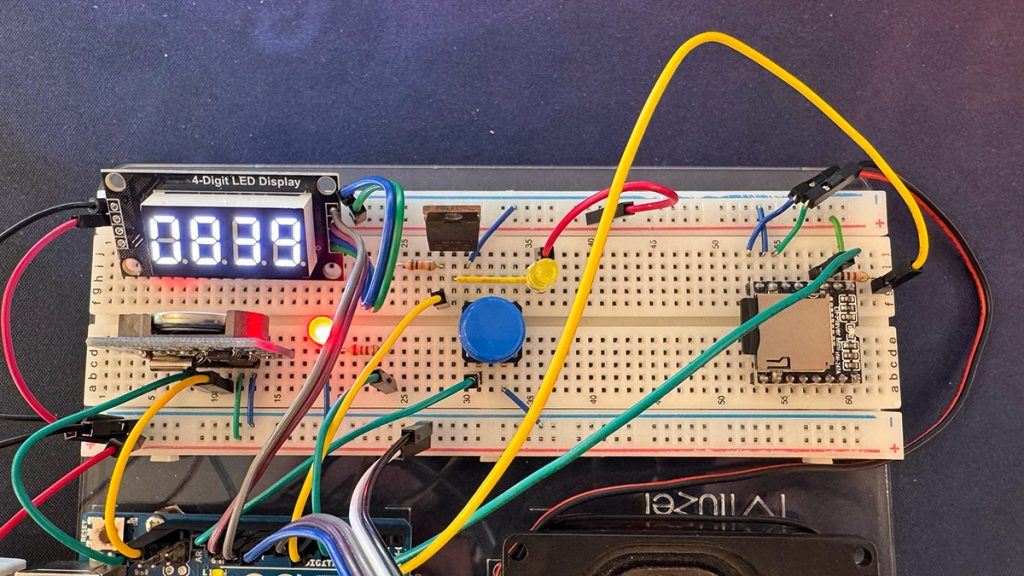 Lichtwecker mit Arduino Verkabelung Close-Up
